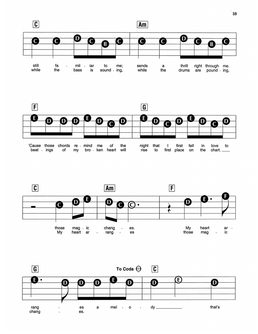 Those Magic Changes (from Grease) Electronic Keyboard scores gallery preview page 2
