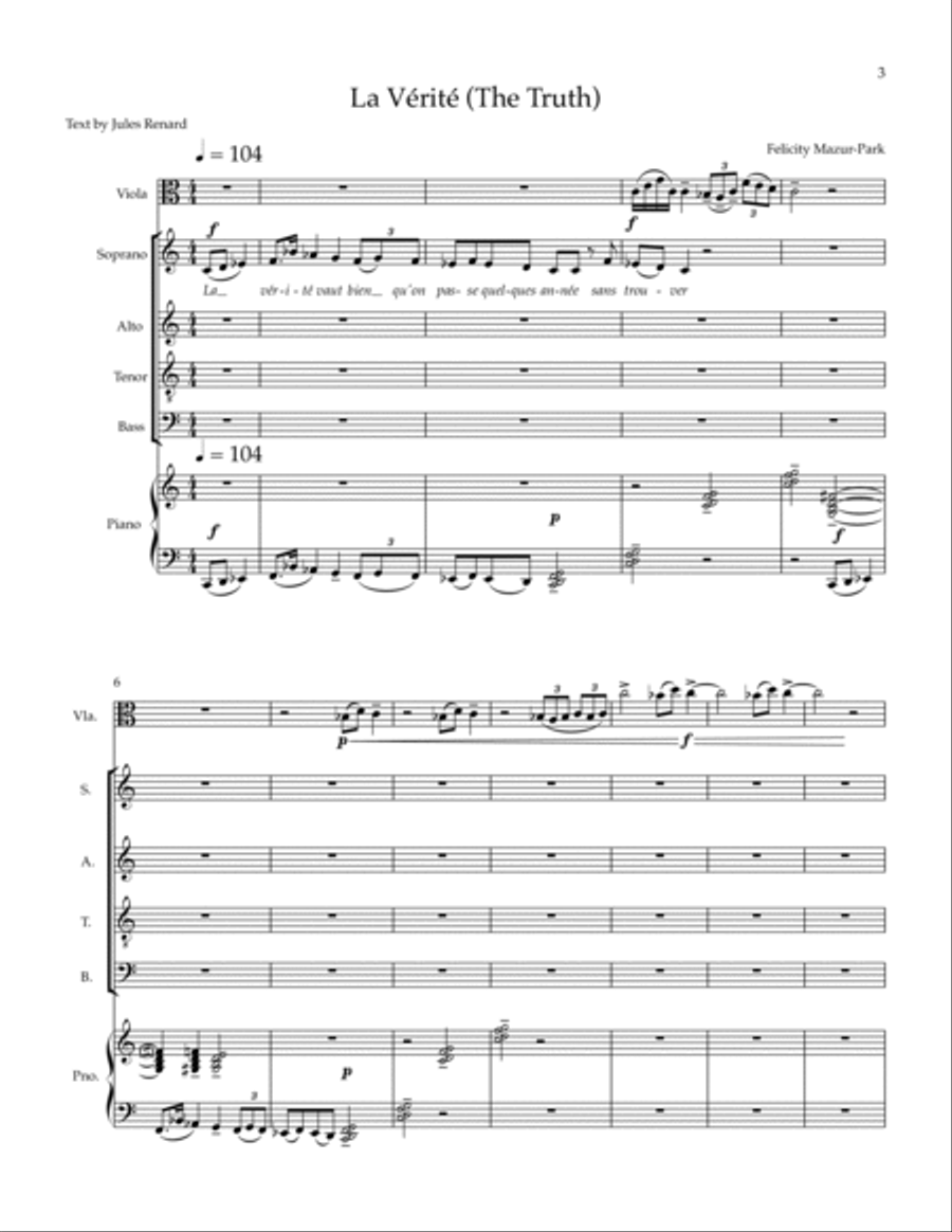 La Vérité 4-Part scores gallery preview page 3