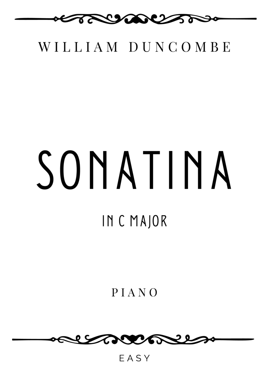 Duncombe - Sonatina in C Major - Easy Piano Method scores gallery preview page 1