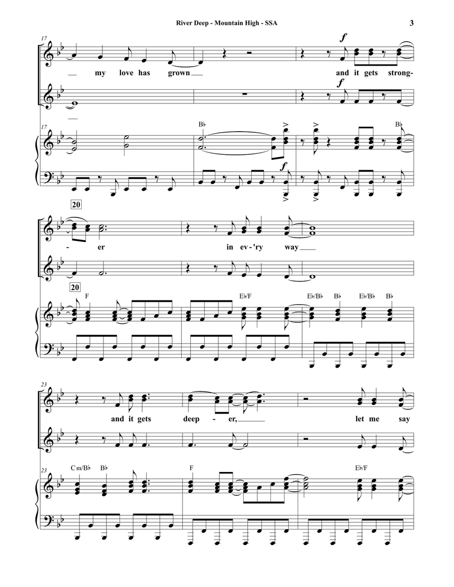 River Deep - Mountain High SSA scores gallery preview page 3