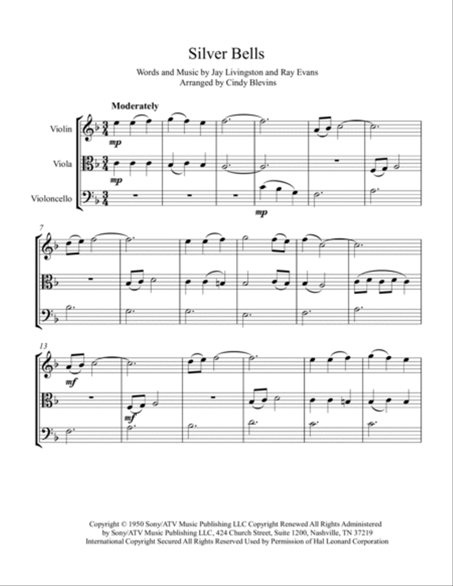Silver Bells String Trio scores gallery preview page 2
