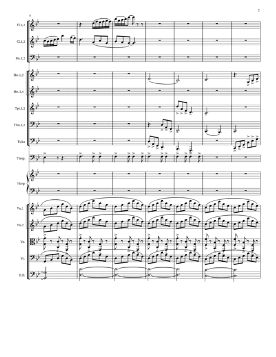 Symphony in G minor Full Orchestra scores gallery preview page 2