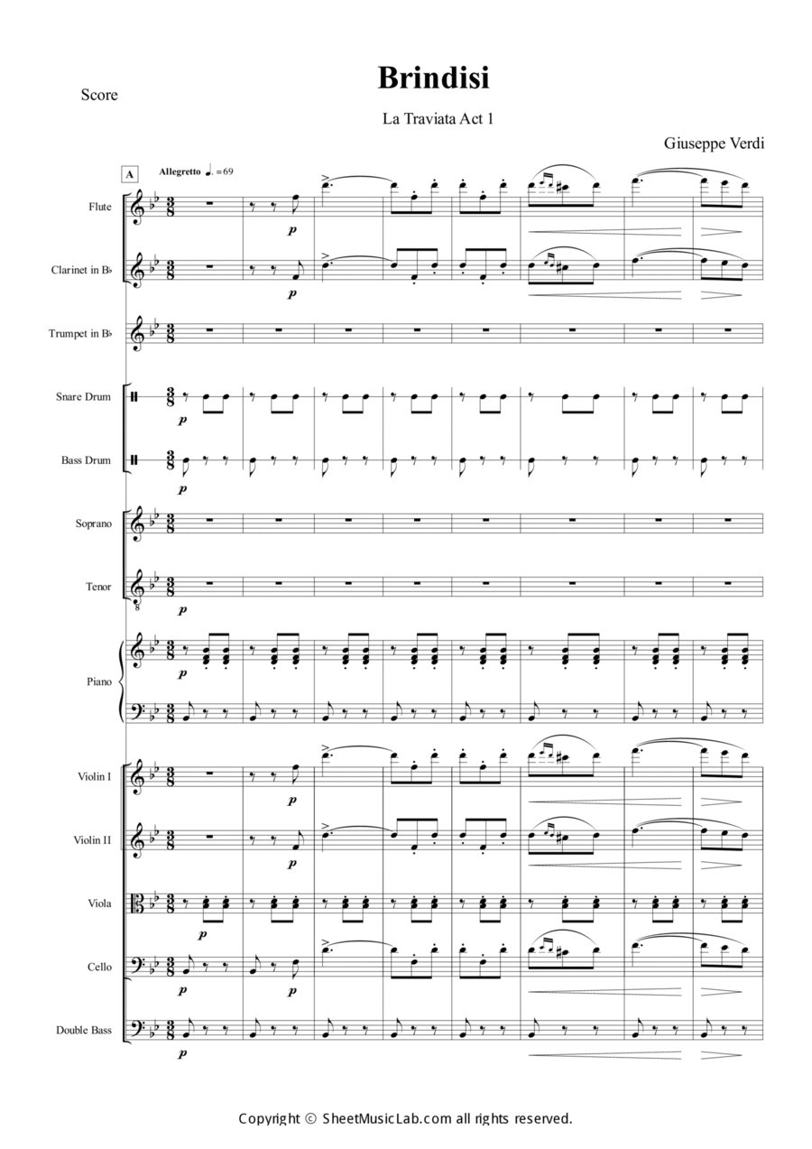 Brindisi Orchestra scores gallery preview page 1