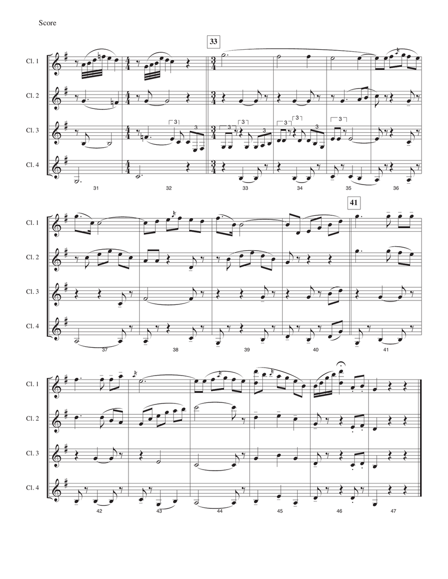 Musetta Waltz from La Boheme Small Ensemble scores gallery preview page 4