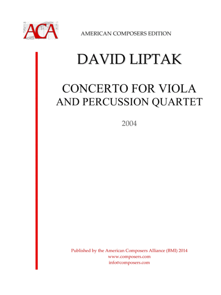 [Liptak] Concerto for Viola and Percussion Quartet
