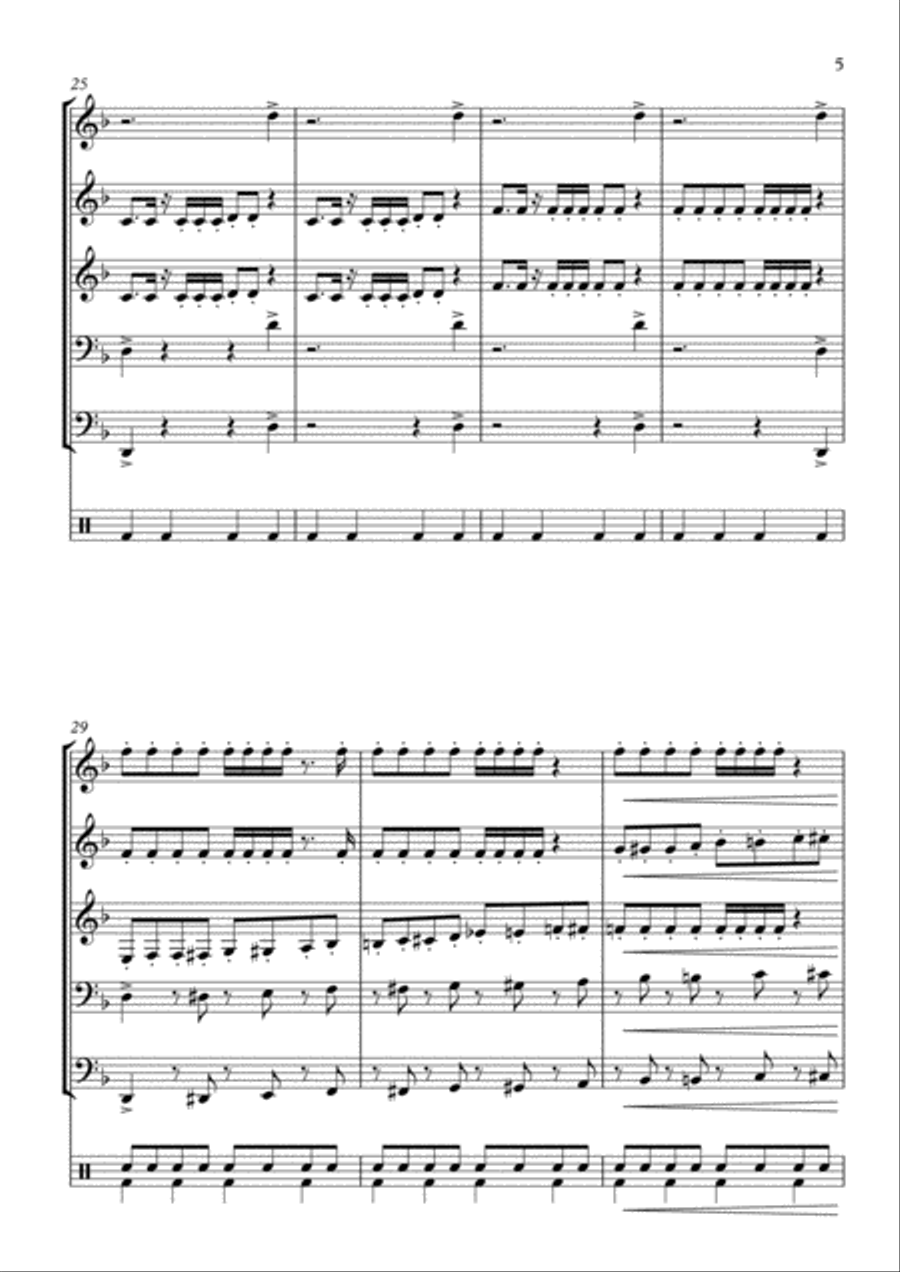 Uptown Funk Small Ensemble scores gallery preview page 5