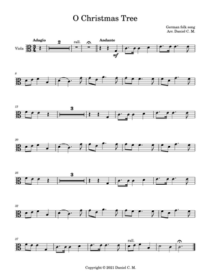 O Christmas Tree for viola and piano (easy)