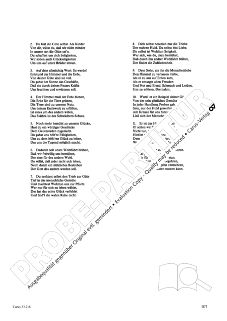 Geistliche Oden und Lieder (Gellert) Collection / Songbook scores gallery preview page 102