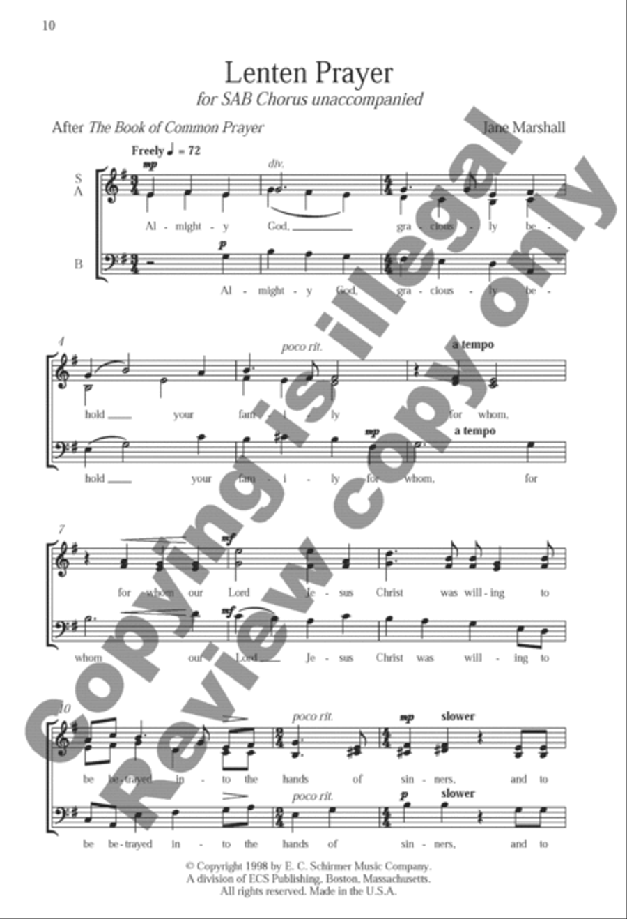 Somerset Anthem Books, Volume VI (Lent & Holy Week) 3-Part scores gallery preview page 5