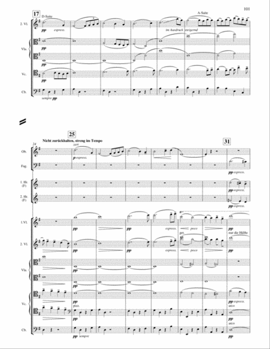 Mahler (arr. Lee): Symphony No. 4 in G Major 3rd movement, Full Score Chamber Orchestra scores gallery preview page 3