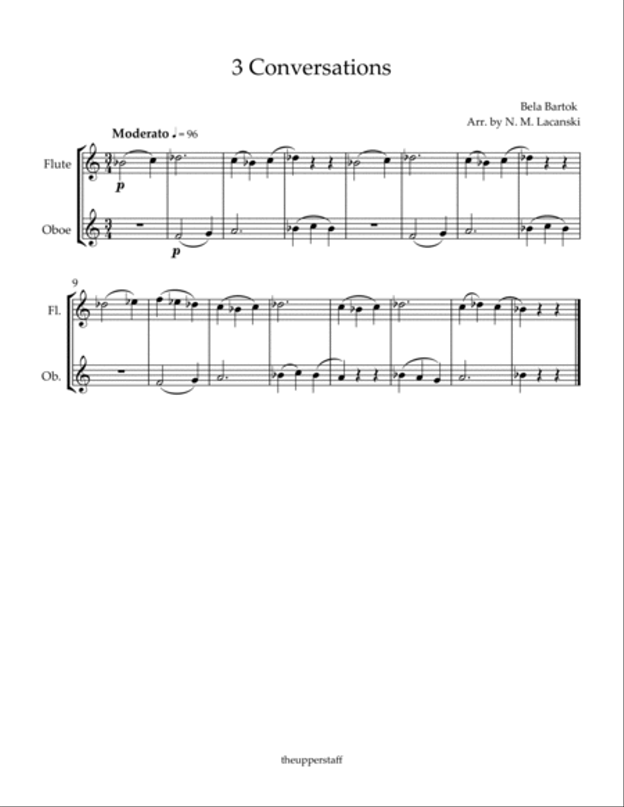 3 Conversations 3 Conversations Woodwind Duet scores gallery preview page 2