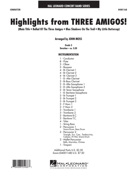 Highlights from Three Amigos! - Full Score