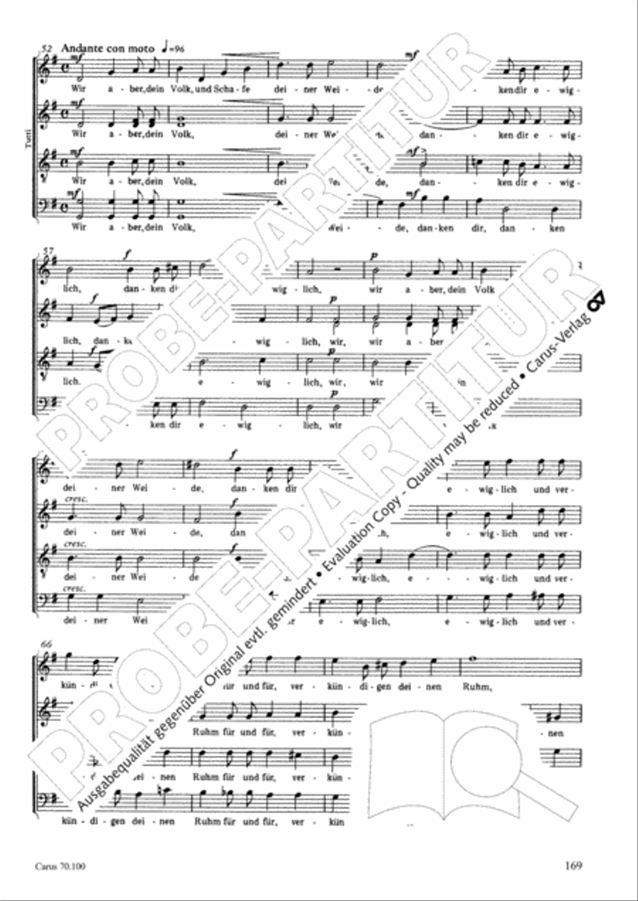 Geistliches Chorbuch der Romantik Choir scores gallery preview page 170