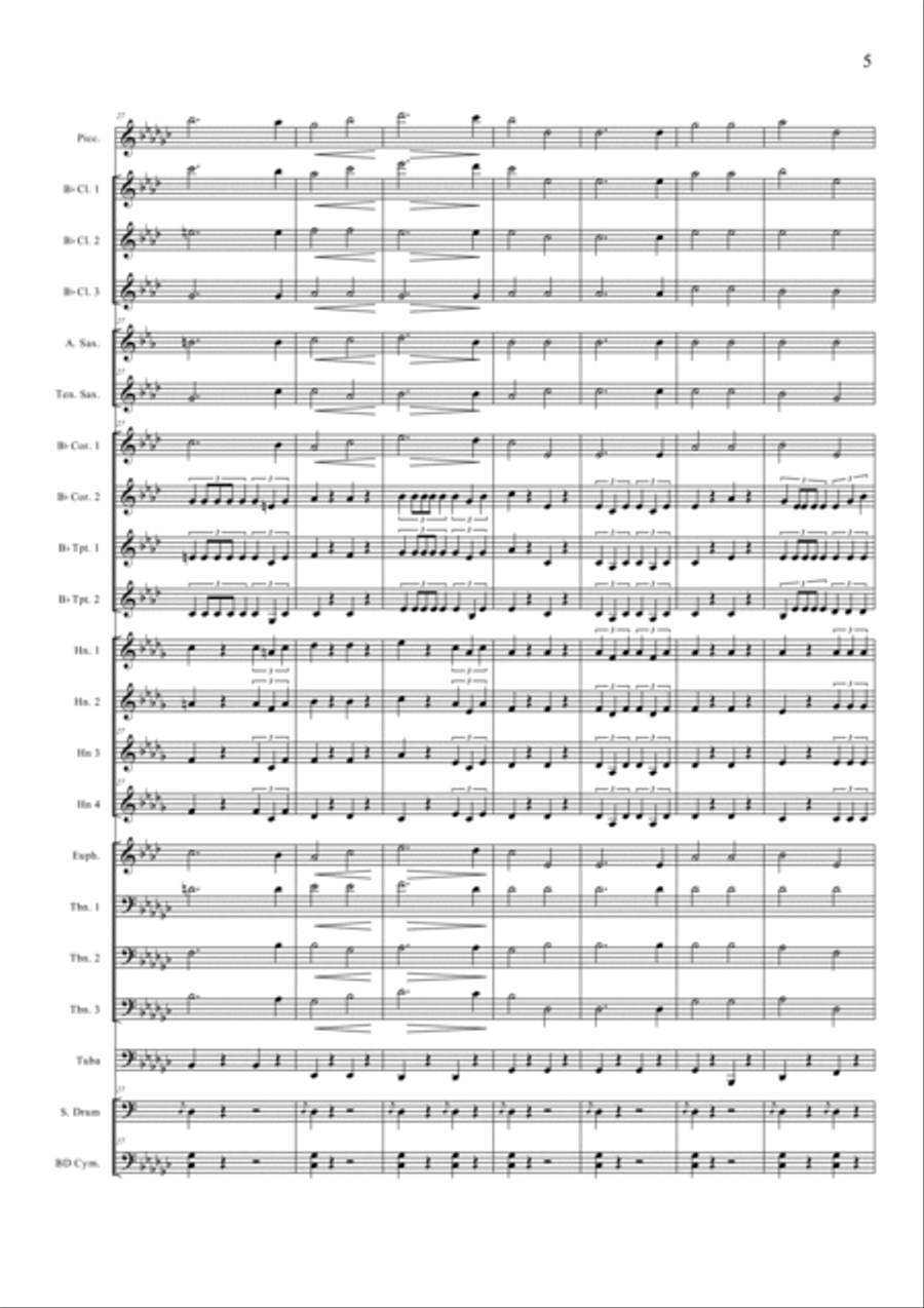 Preussens Gloria (German Military March) Concert Band scores gallery preview page 5