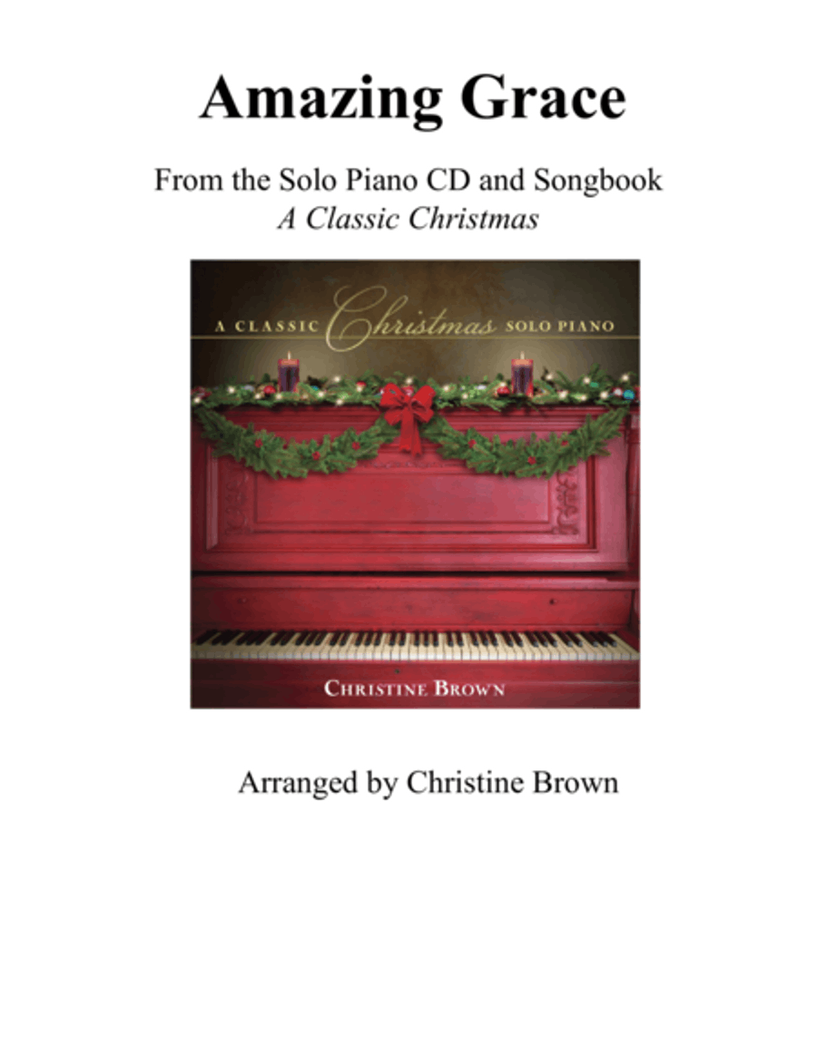 Amazing Grace, piano solo Piano Solo scores gallery preview page 1