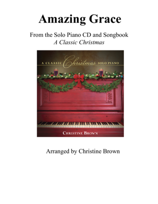 Book cover for Amazing Grace, piano solo