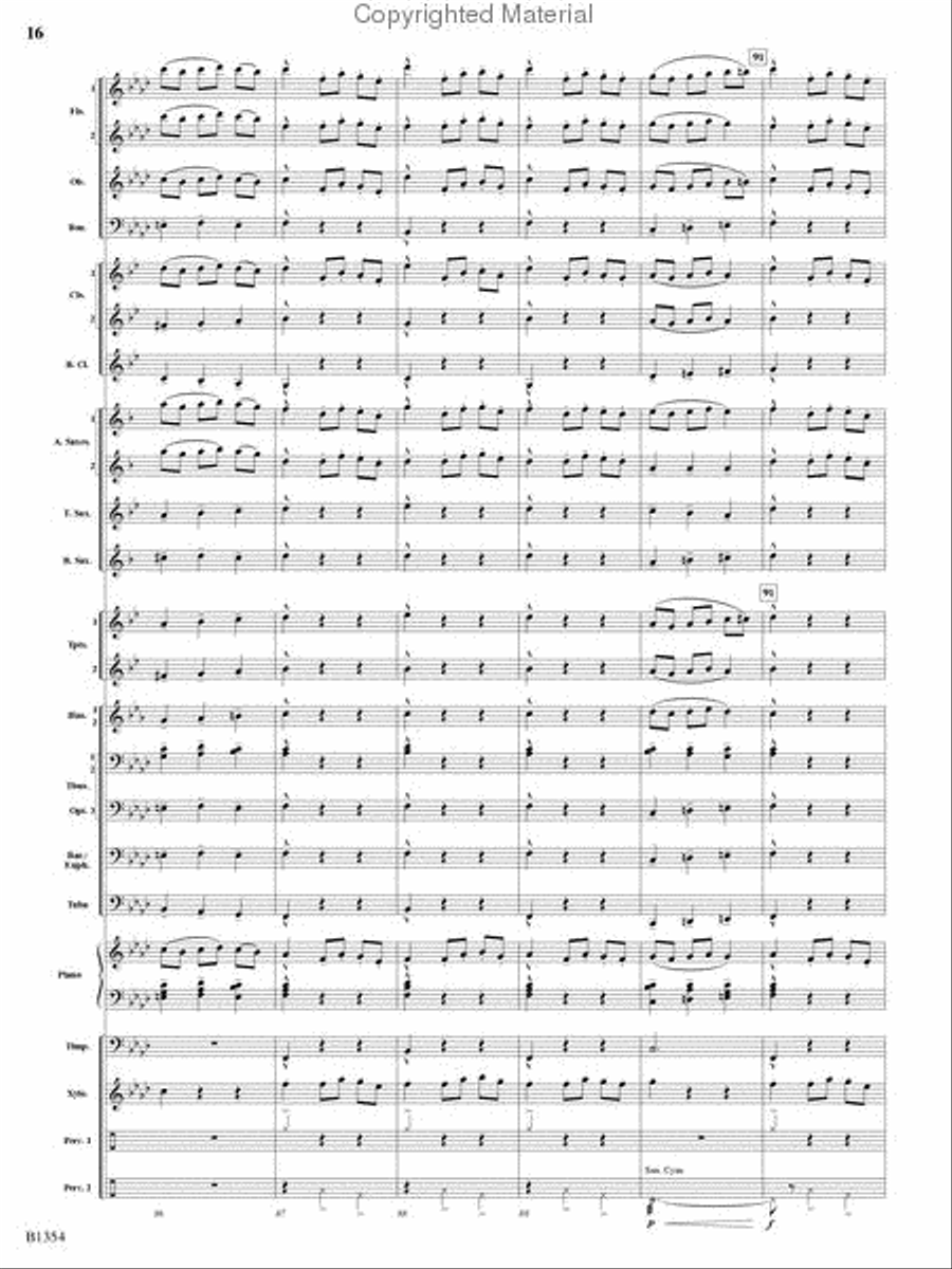 Buccaneer Hornpipe Concert Band scores gallery preview page 15