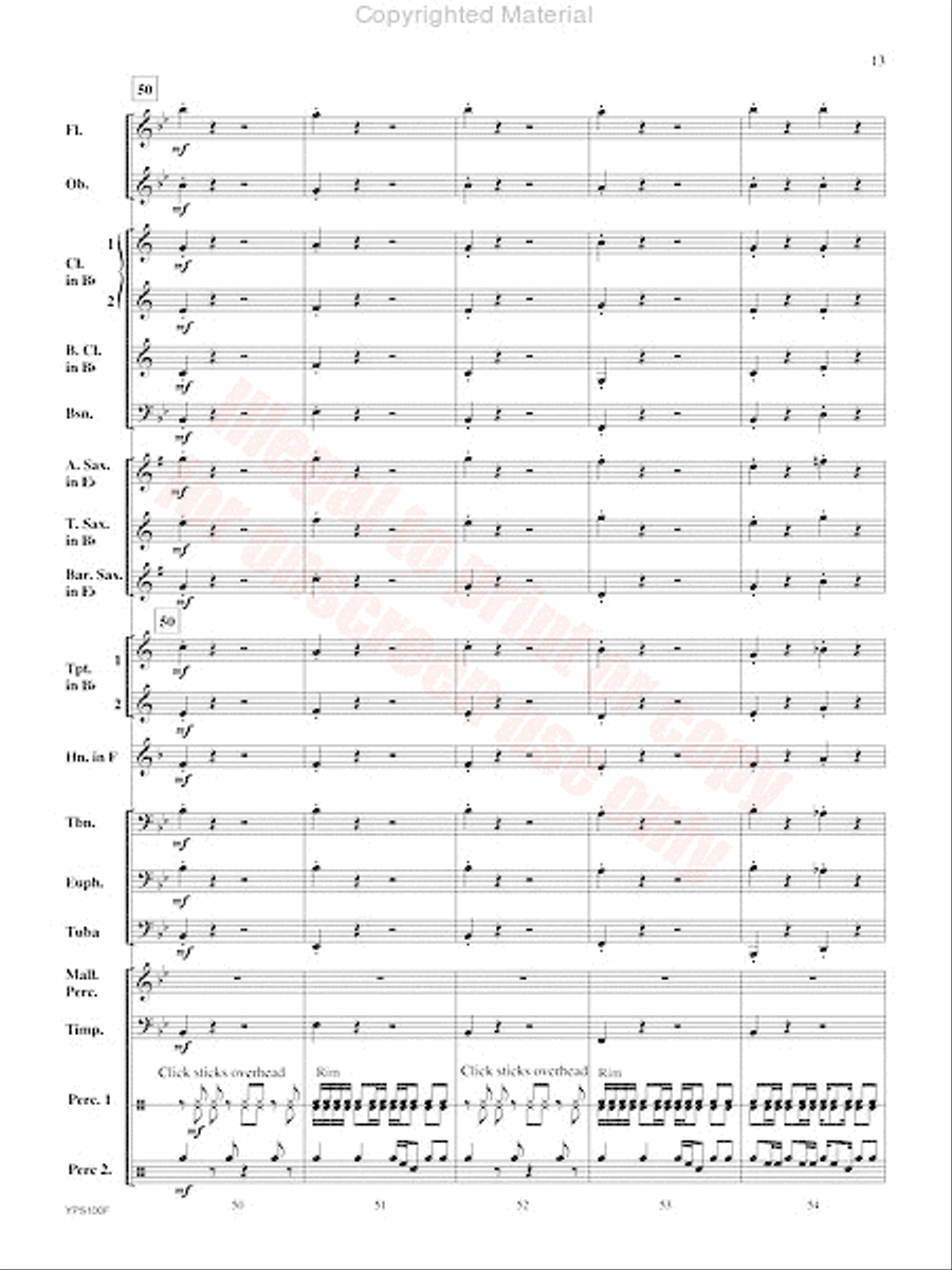 Tap Out Concert Band scores gallery preview page 14