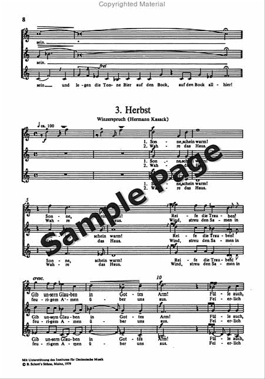 Kleinen Jahreszeiten Ch Score