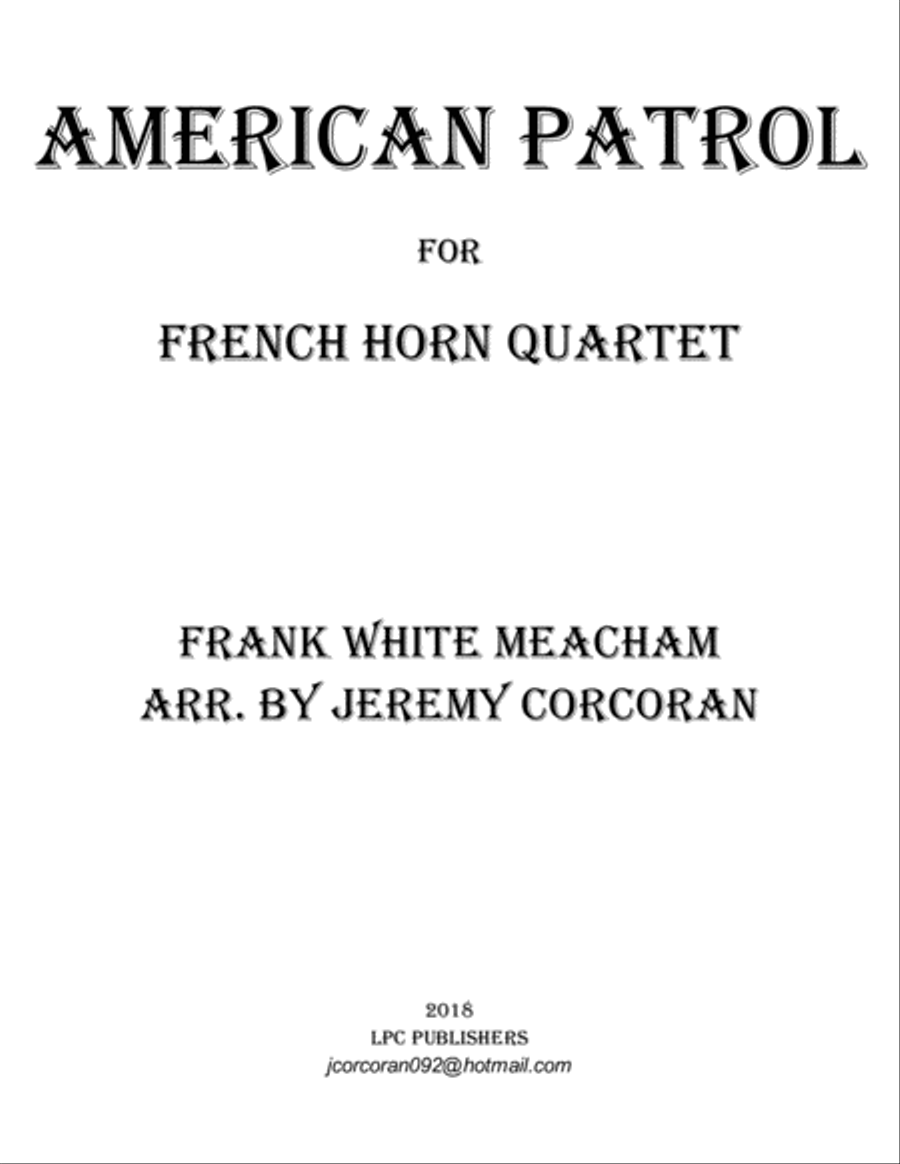 American Patrol for Four French Horns French Horn Quartet scores gallery preview page 1