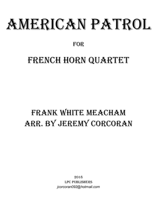 Book cover for American Patrol for Four French Horns