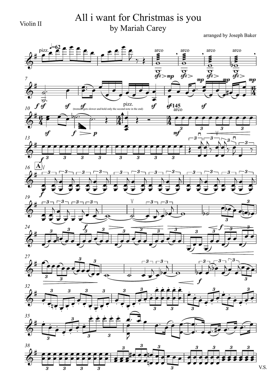 All I Want For Christmas Is You (Super Festive!) String Quartet scores gallery preview page 4