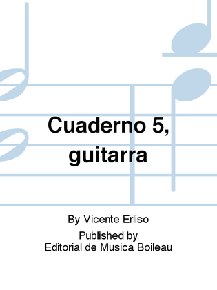 Book cover for Cuaderno 5, guitarra