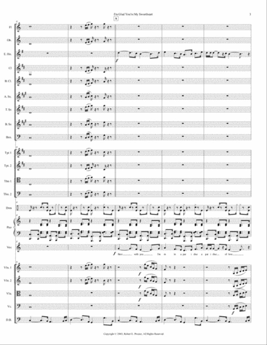I'm Glad You're My Sweetheart Full Orchestra scores gallery preview page 4