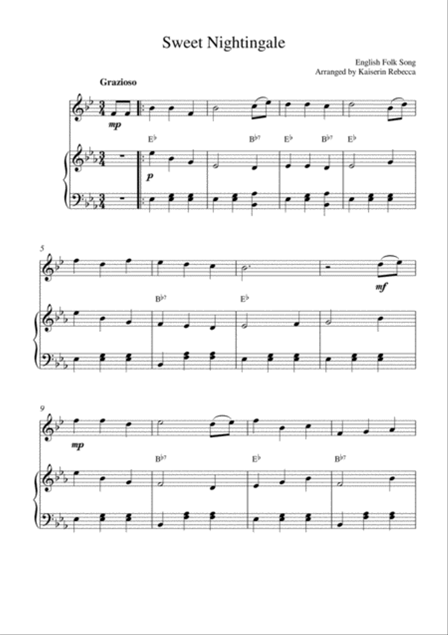Sweet Nightingale English Horn scores gallery preview page 1