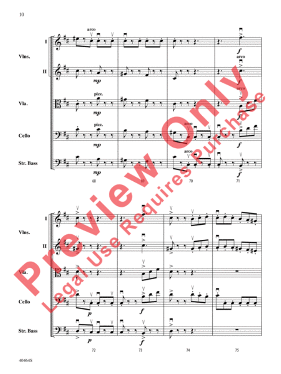 Allegro Giocoso String Orchestra scores gallery preview page 11