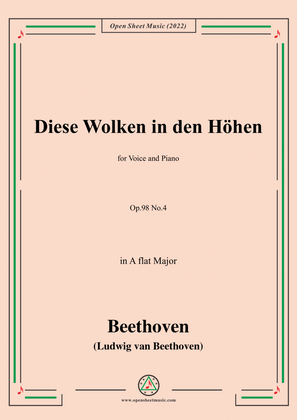 Book cover for Beethoven-Diese Wolken in den Hohen,Op.98 No.4,in A flat Major,from An die ferne Geliebte