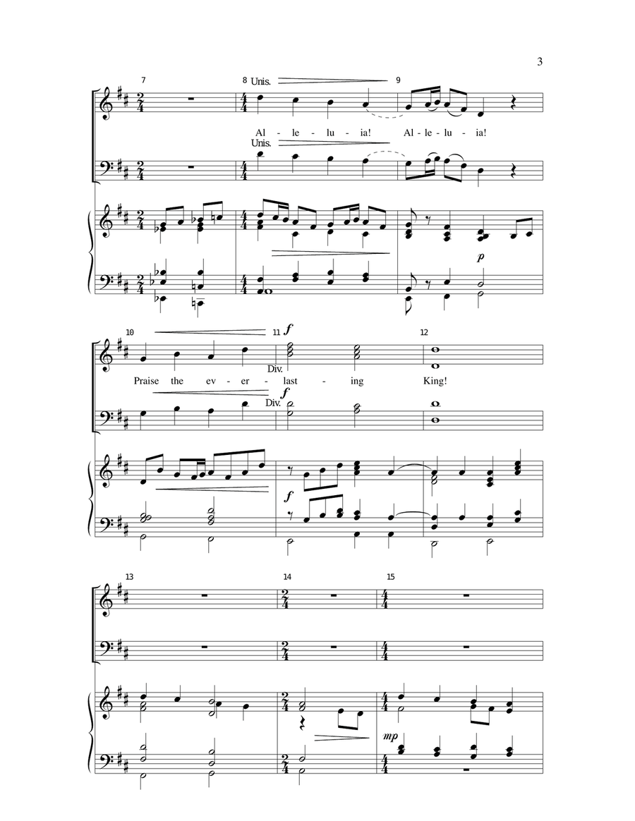 Praise, My Soul, The King Of Heaven (arr. Duane Funderburk) 4-Part scores gallery preview page 2