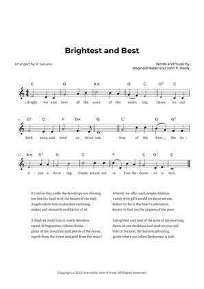 Brightest and Best (Key of C Major)