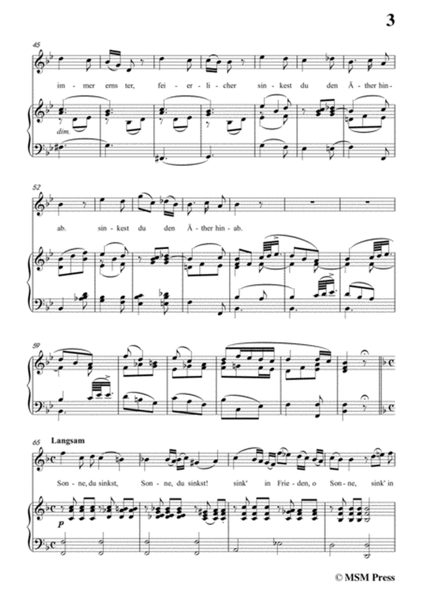 Schubert-An die untergehende Sonne,Op.44,in F Major,for Voice&Piano image number null