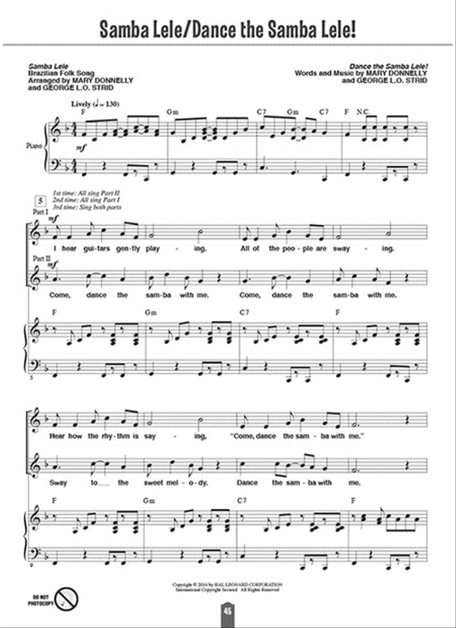 Folksong Partners Around the World Choir scores gallery preview page 7