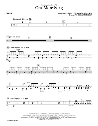 Book cover for One More Song (from Vivo) (arr. Roger Emerson) - Drums