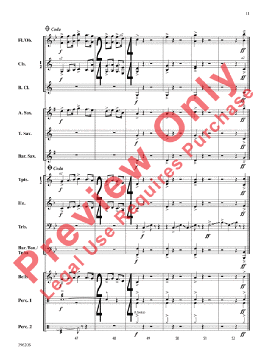 Trombones for President! Trombones for President! Concert Band scores gallery preview page 12