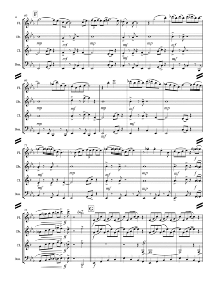 In The Mood Woodwind Quartet scores gallery preview page 5