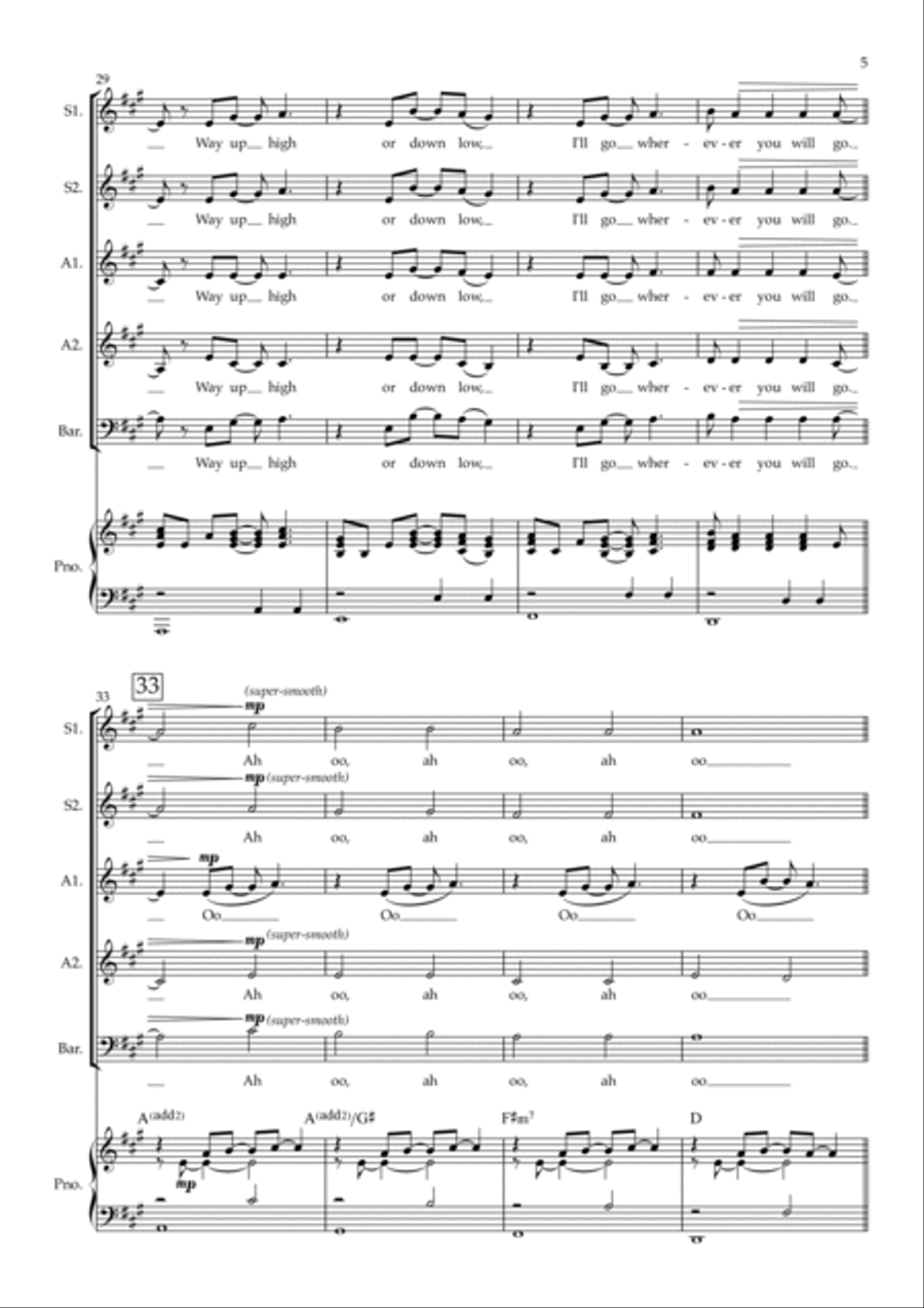 Wherever You Will Go Wherever You Will Go 3-Part scores gallery preview page 5