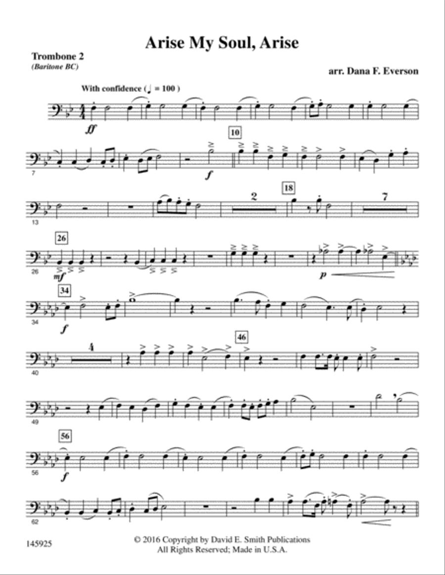 Arise, My Soul, Arise Brass Ensemble scores gallery preview page 14