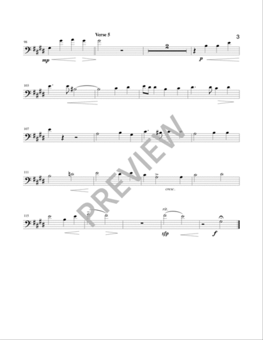 The Church’s One Foundation - Full Score and Parts Trombone scores gallery preview page 20