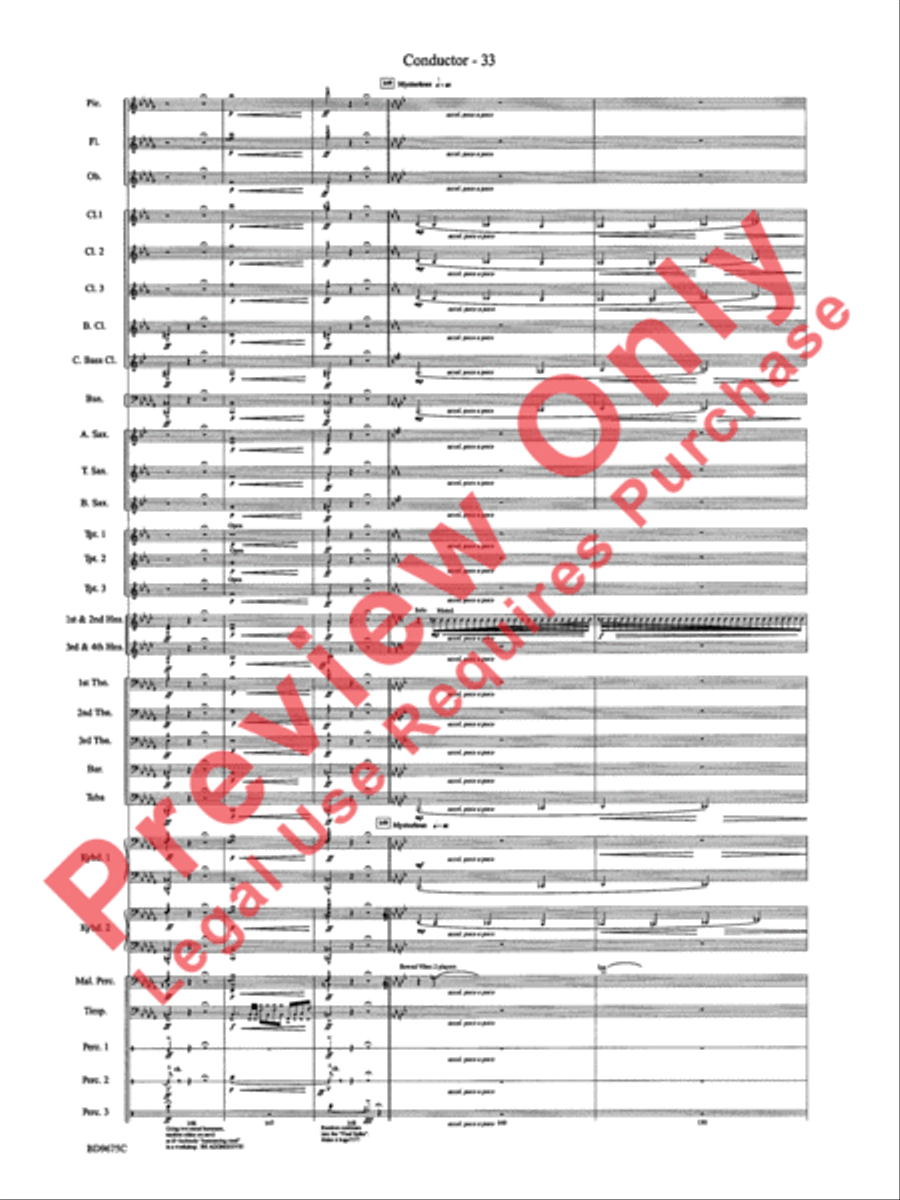 Twelve Seconds to the Moon Concert Band scores gallery preview page 36