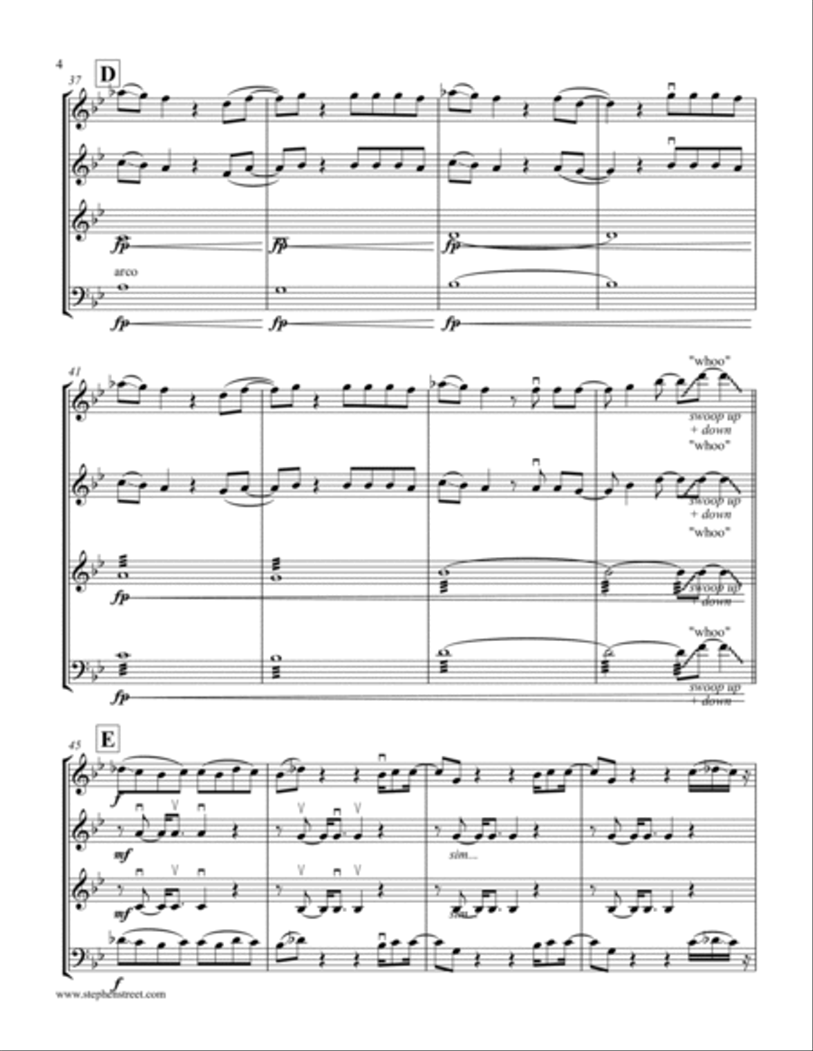 Can't Feel My Face String Quartet scores gallery preview page 4