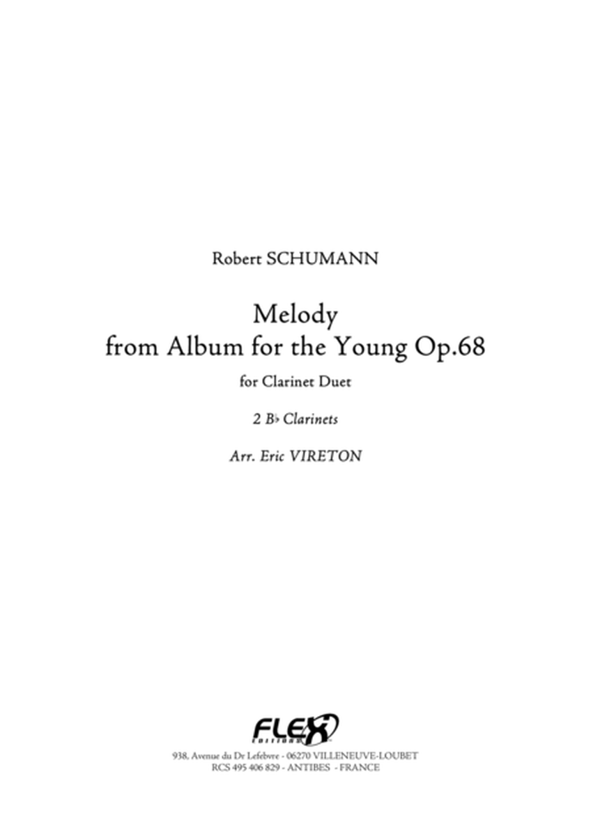 Melody - from Album for the Young Opus 68 - No. 1 image number null