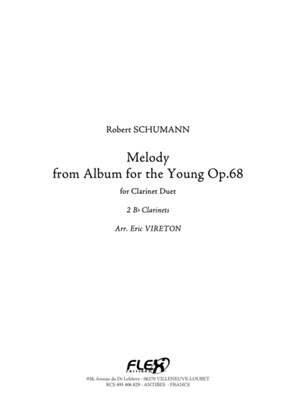 Melody - from Album for the Young Opus 68 - No. 1 image number null