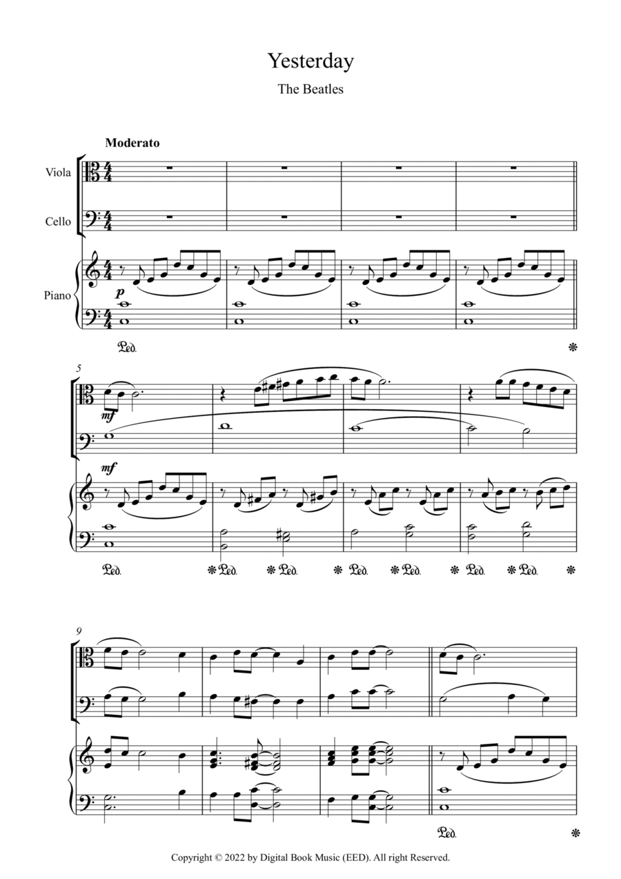 Yesterday String Duet scores gallery preview page 1
