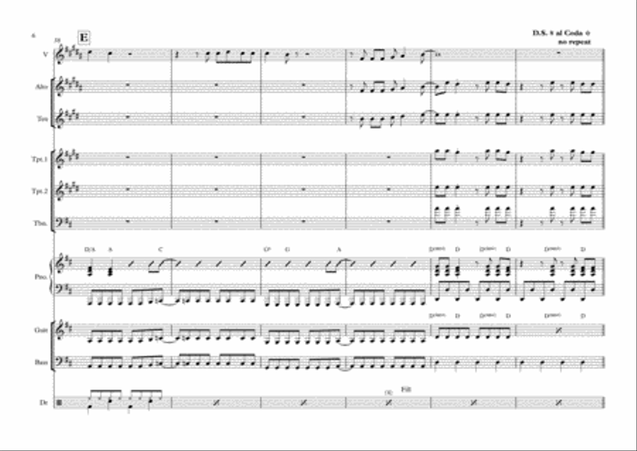 Gloria Gloria Tenor Saxophone scores gallery preview page 6