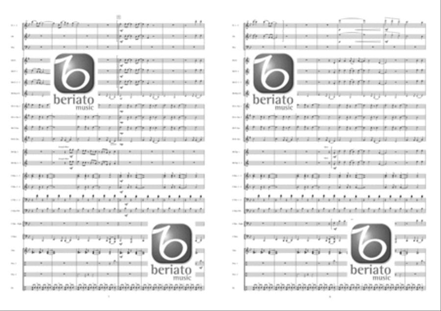 Drivin' Home For Christmas Concert Band scores gallery preview page 5
