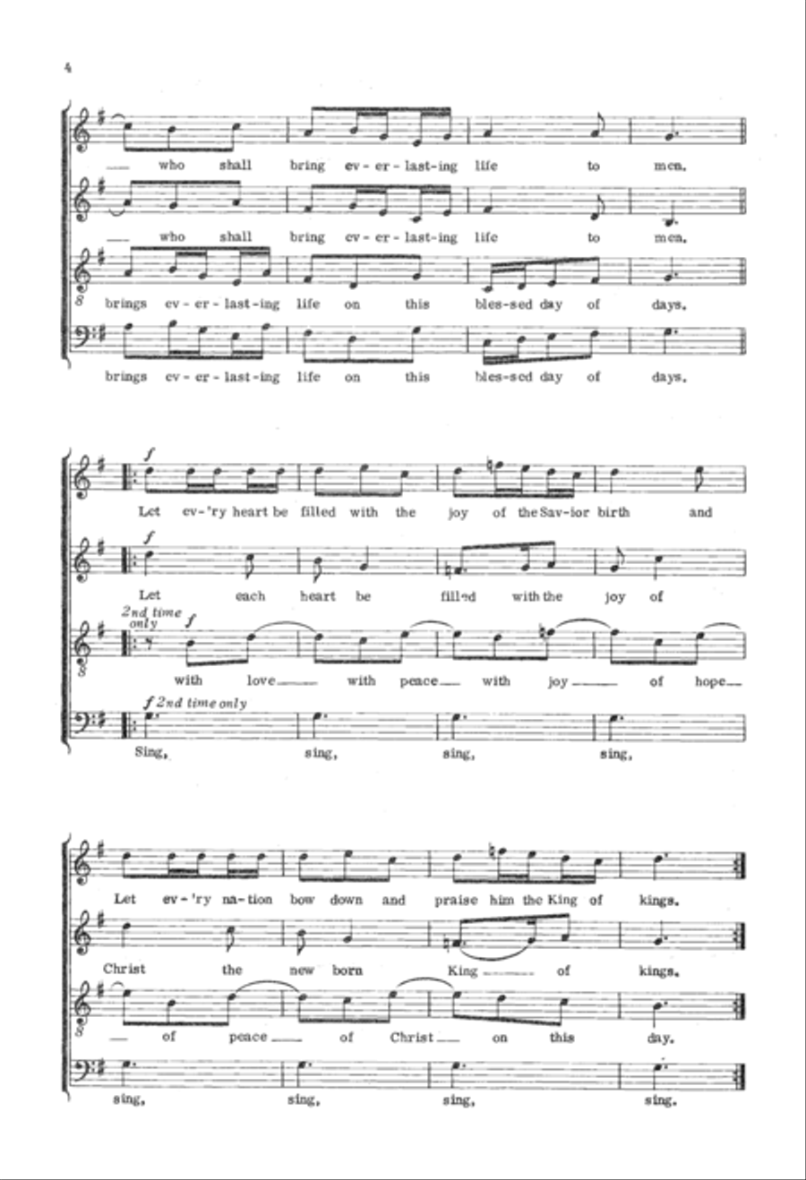A Christmas Trilogy A Christmas Trilogy 4-Part scores gallery preview page 2