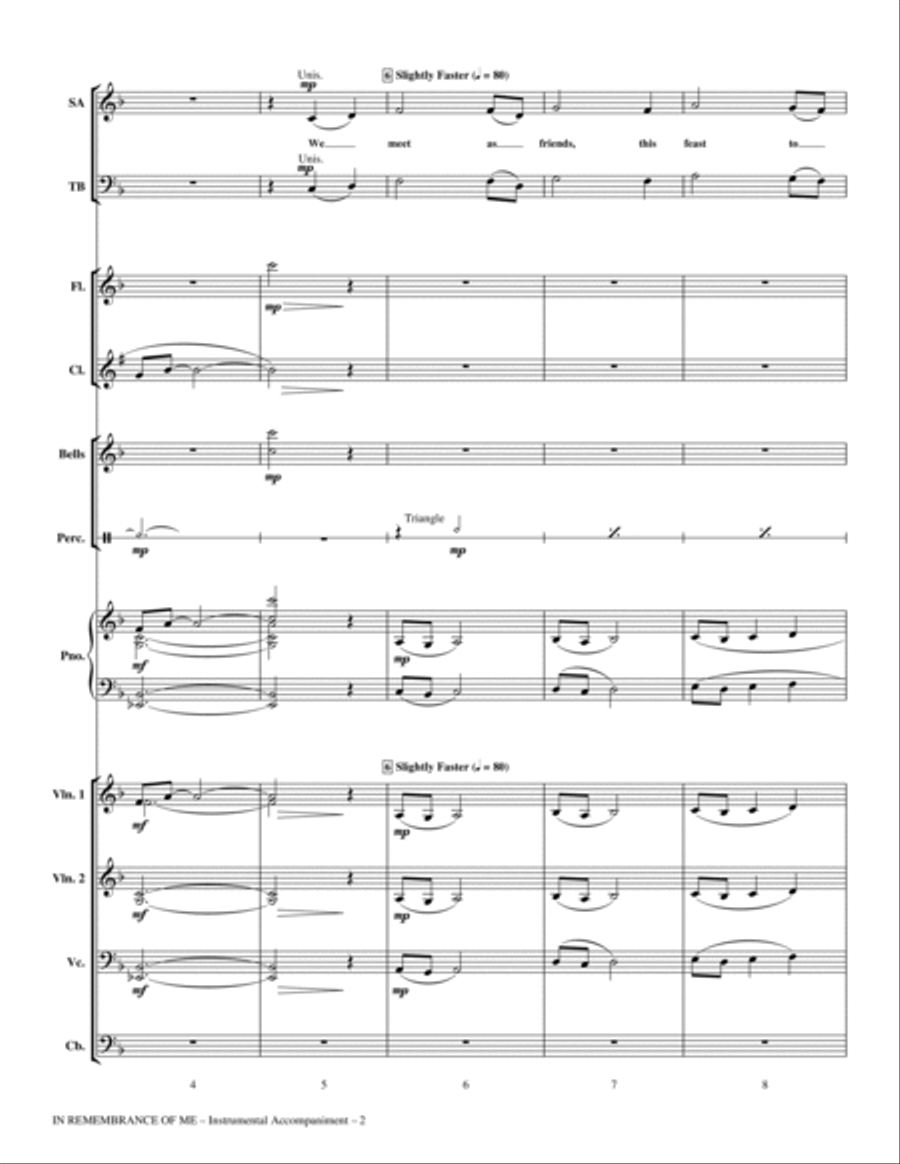 In Remembrance Of Me - Full Score Choir scores gallery preview page 2